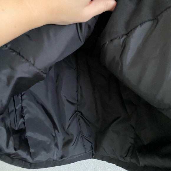 Izzi Coat Womens Size Small Black Outerwear Button Down Removable Fox Fur Collar - Picture 8 of 11